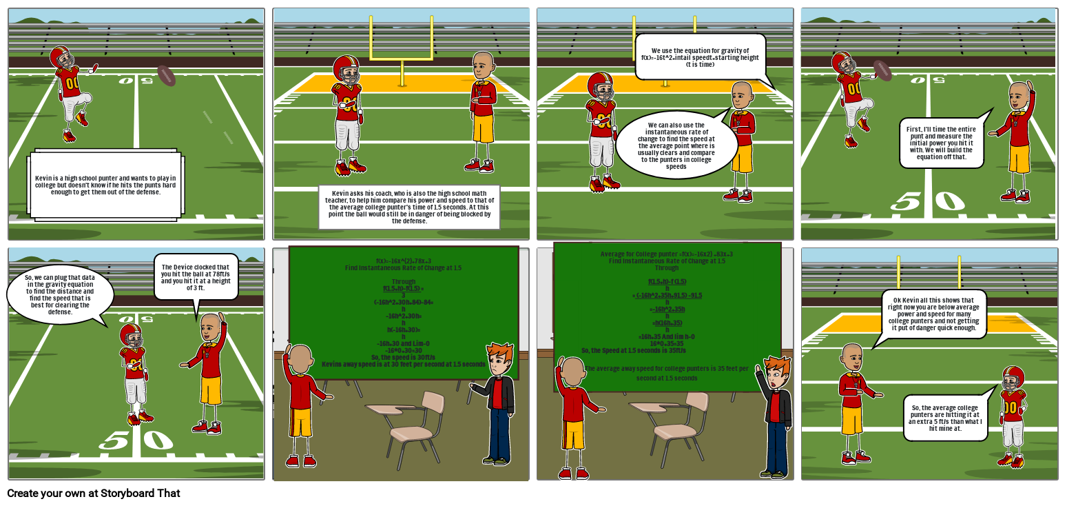 Football Math Storyboard by 985c26e5