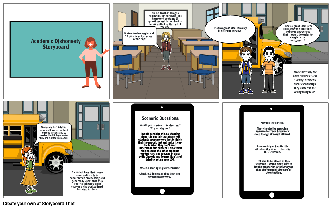 Academic Dishonesty Storyboard