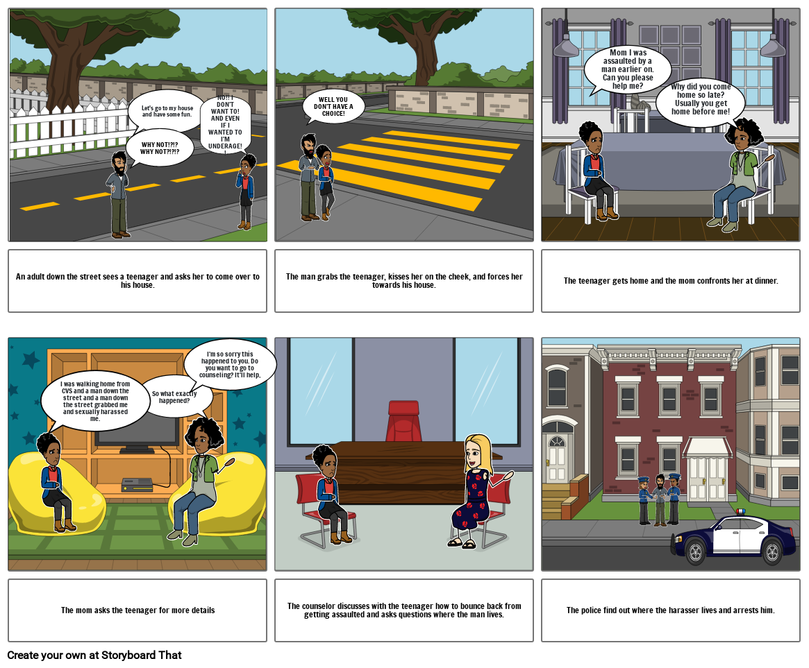 Sexual Harassment Wellness 9 Storyboard by 99371333