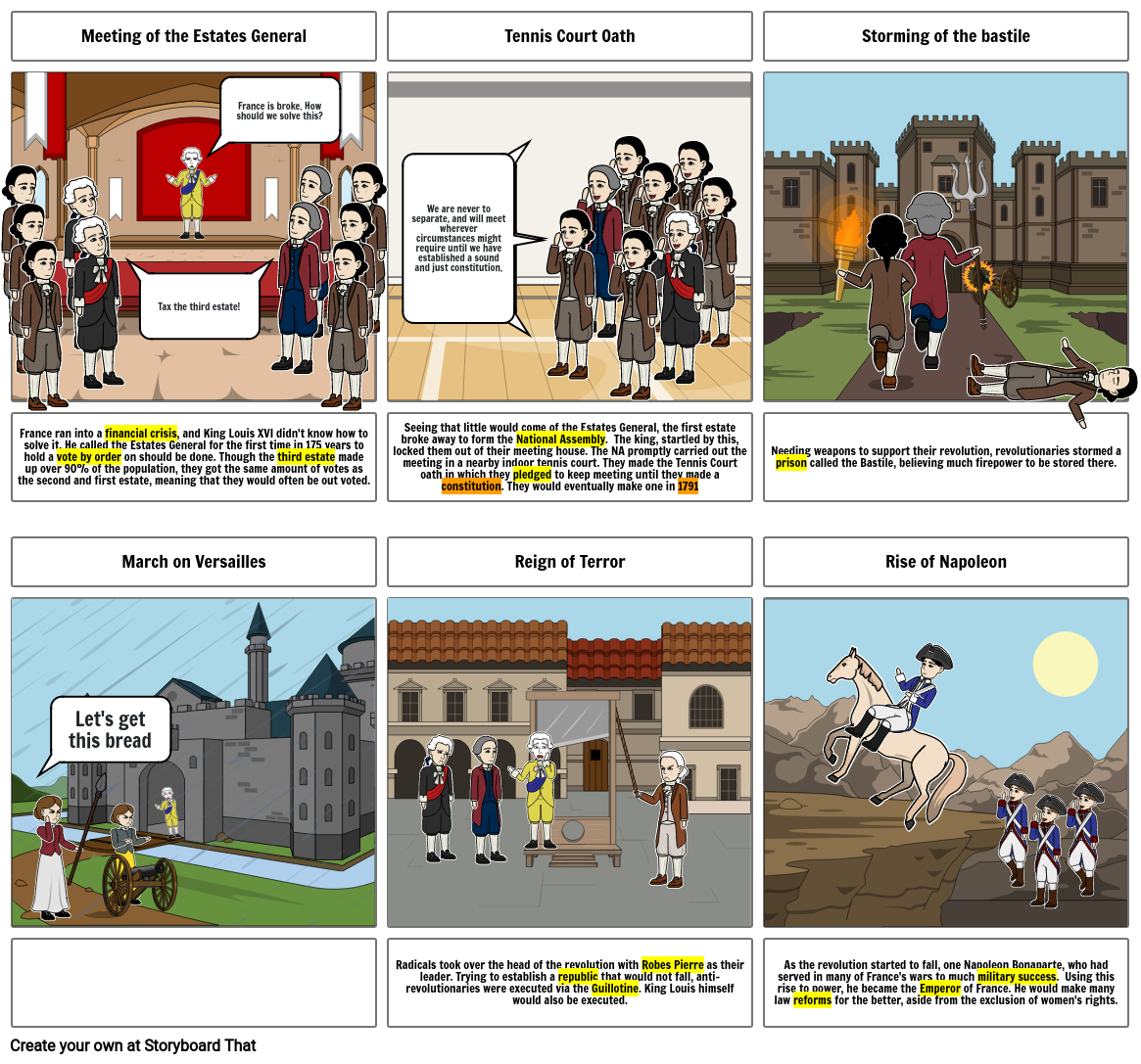 French Revolution Storyboard Por 9944a220