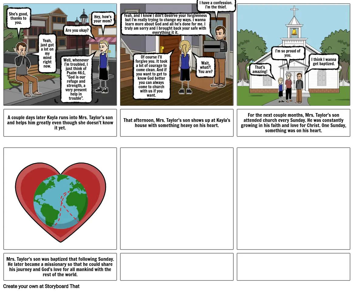 Comic Strip for Bible (panels 1-6)