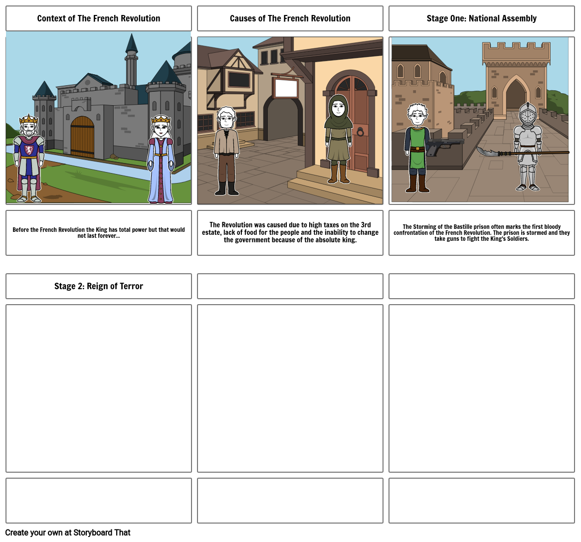 French Revolution Storyboard by 99bb6980