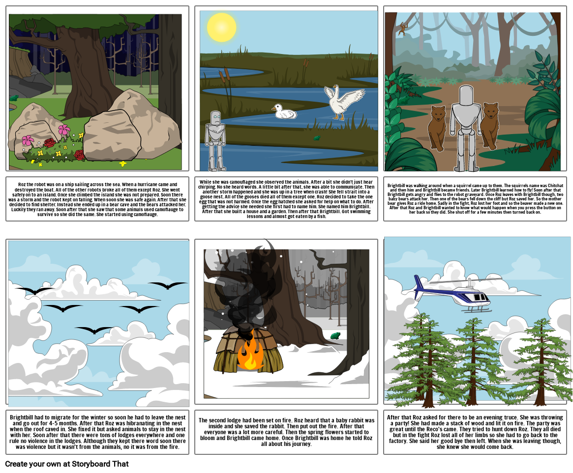 The Wild Robot - Lauren Hunt Storyboard by 99ed05c3