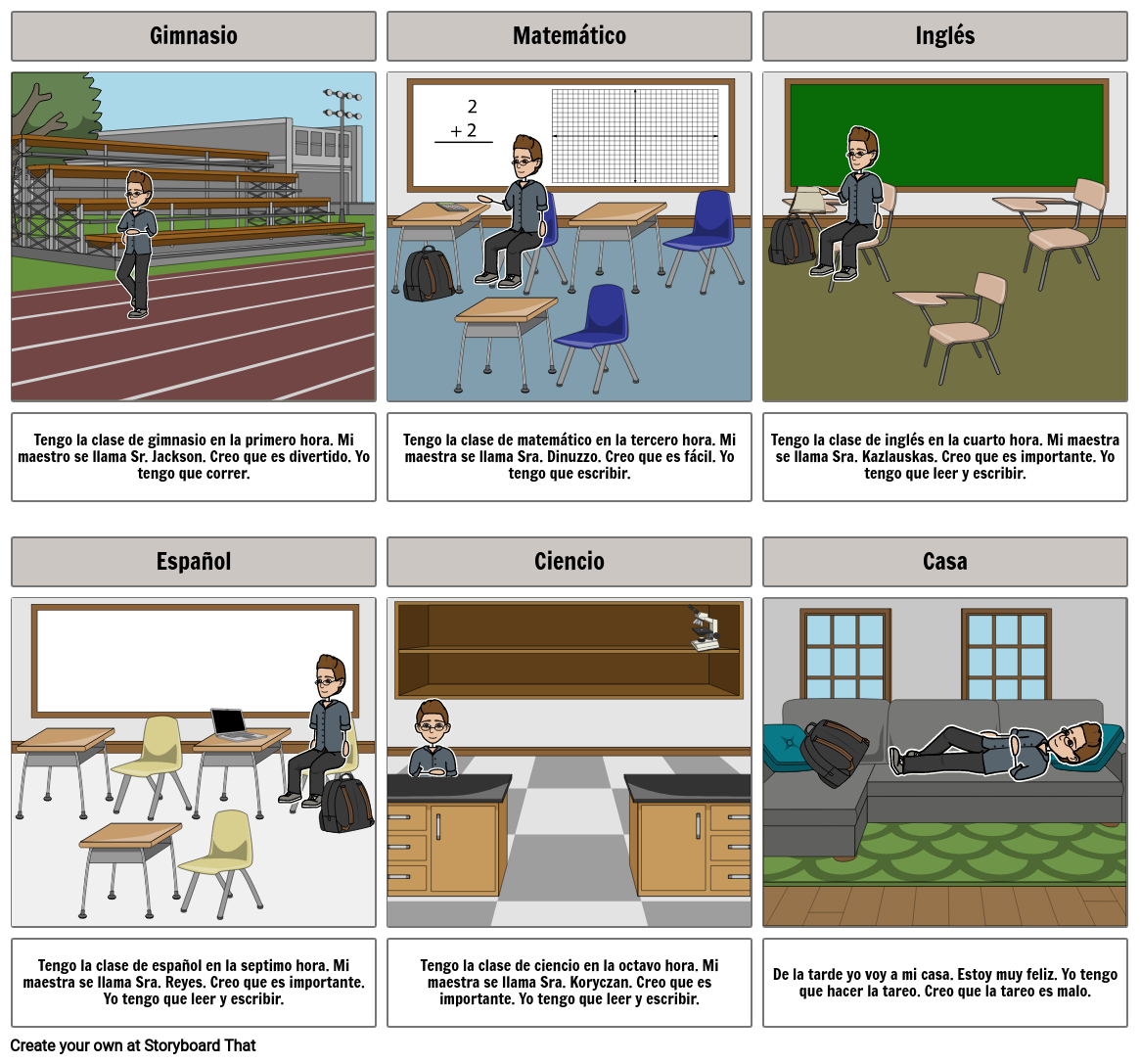 My Daily Schedule Storyboard By 99fa5bc0