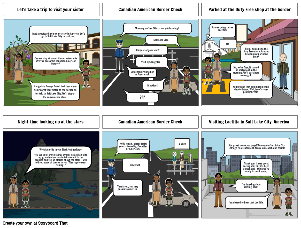 Thomas King&#39;s &quot;Borders&quot; storyboard by Sara Raggo