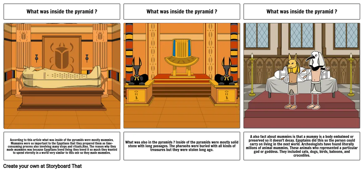 What was inside a pyramids?