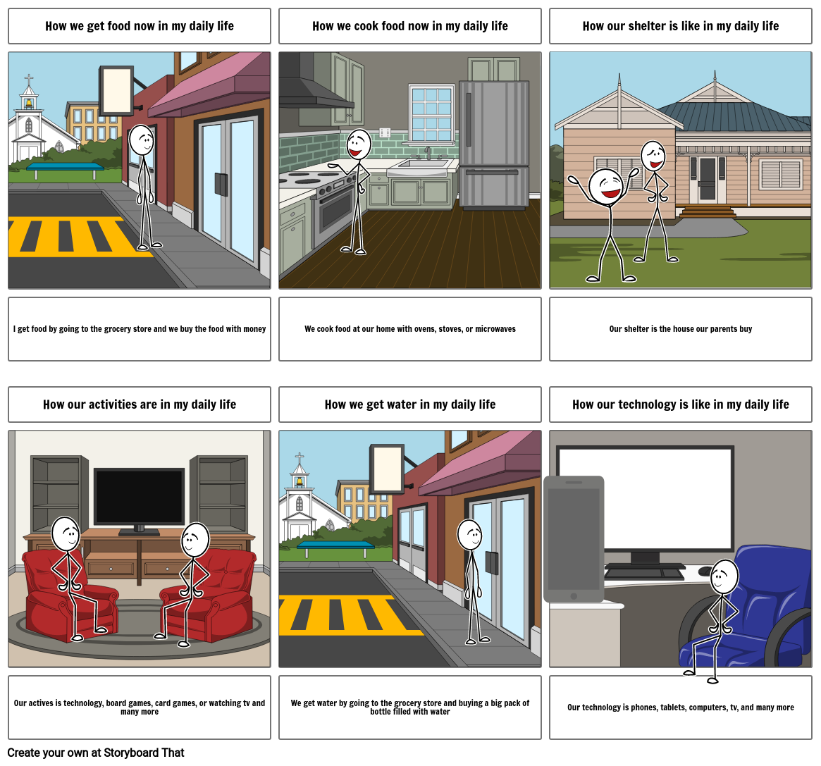 Daily Life StoryBoard Storyboard by 9a65501e