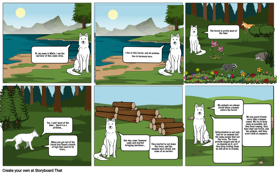 Comic Strip on Deforestation Storyboard by 9a95392a