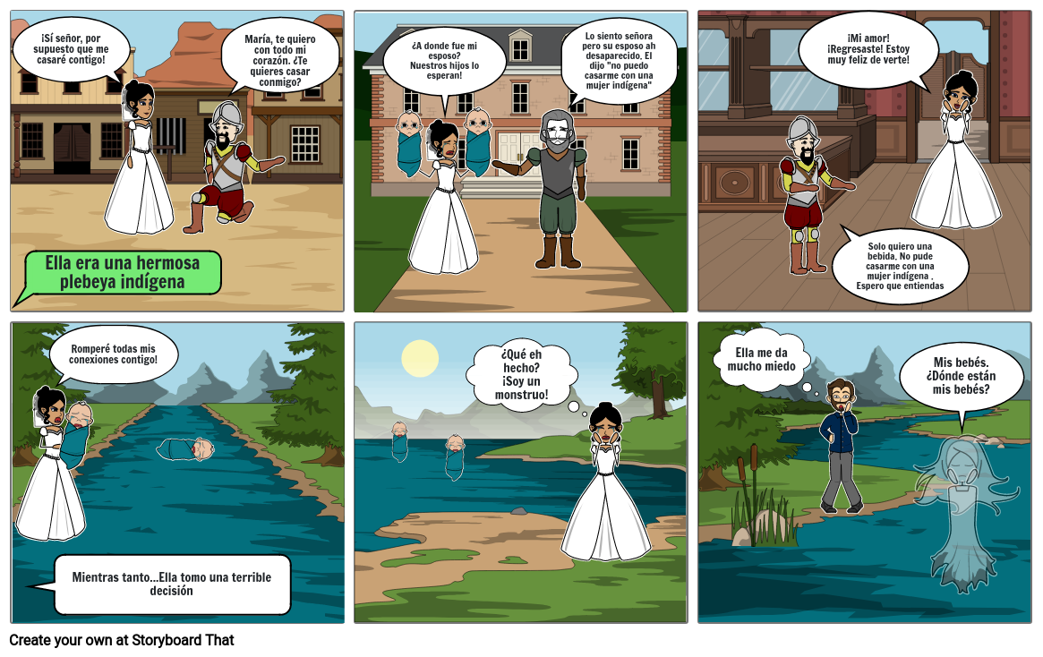 HISTORIETA LA LLORONA Storyboard By 9a9f3e6b