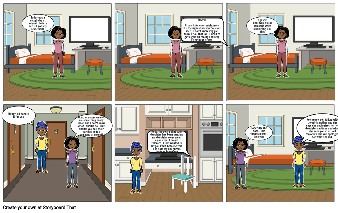 Cyberbullying Comic Strip