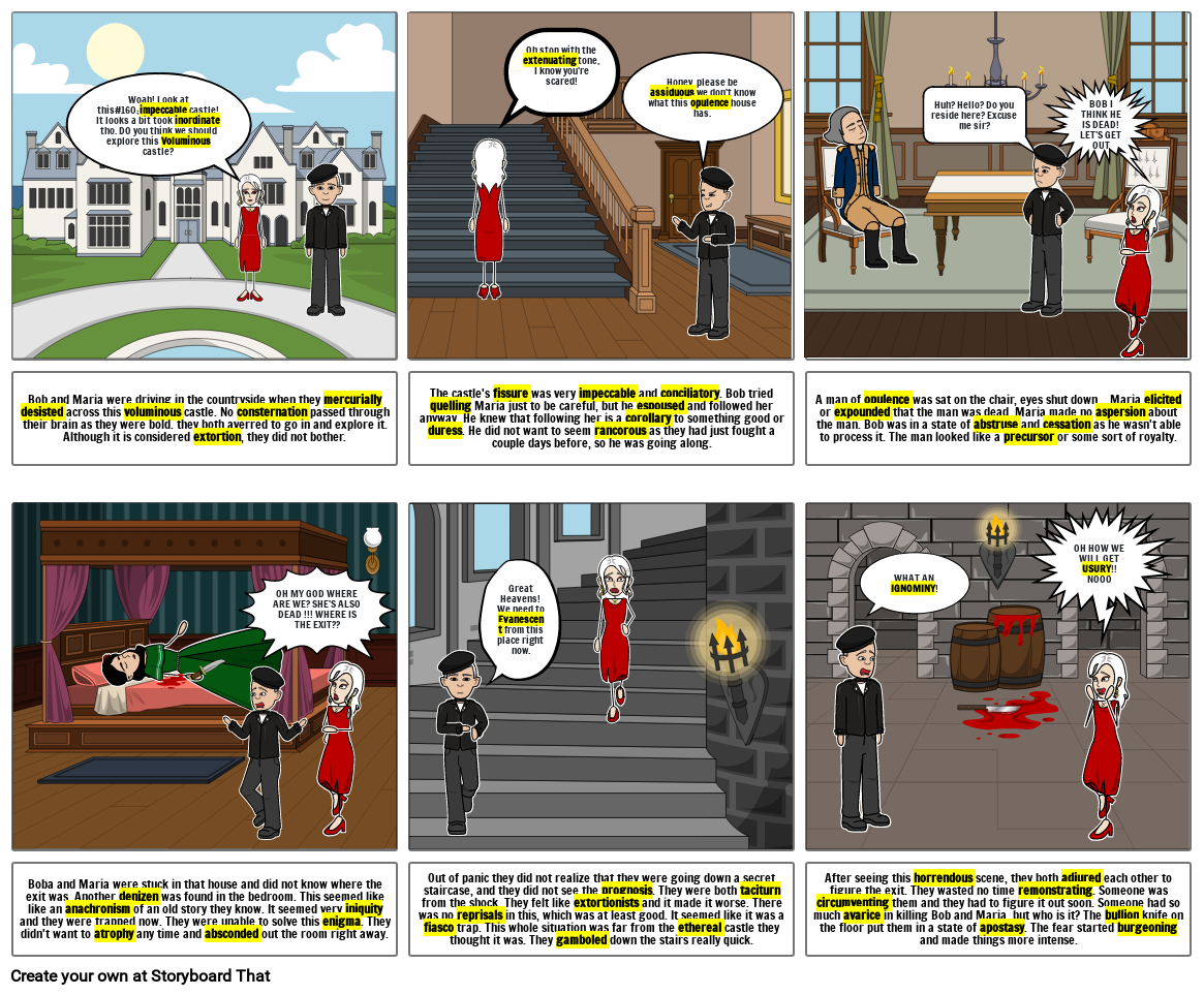 Vocabulary Comic Strip Q-4 Storyboard by 9aa7318c