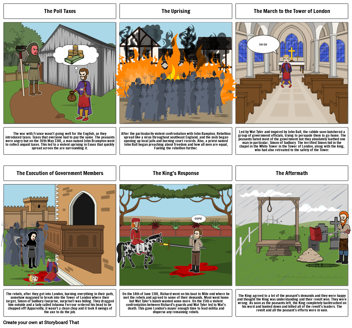 Peasants revolt Storyboard by 9b0659e1