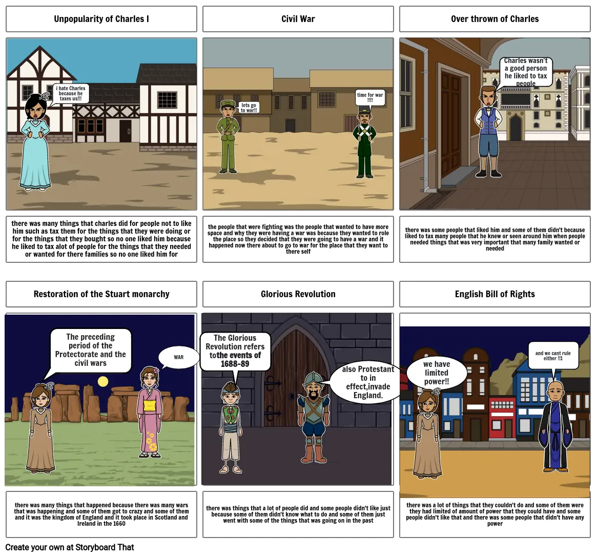 English civil war Storyboard by 9b0a7951