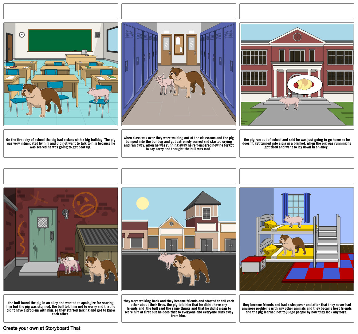 bull and pig Storyboard by 9b27f950