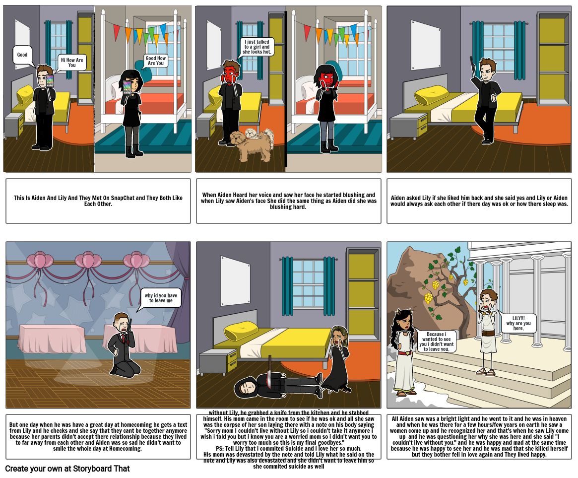 Pyramus and Thisbe Story Board Storyboard by 9b4979ef