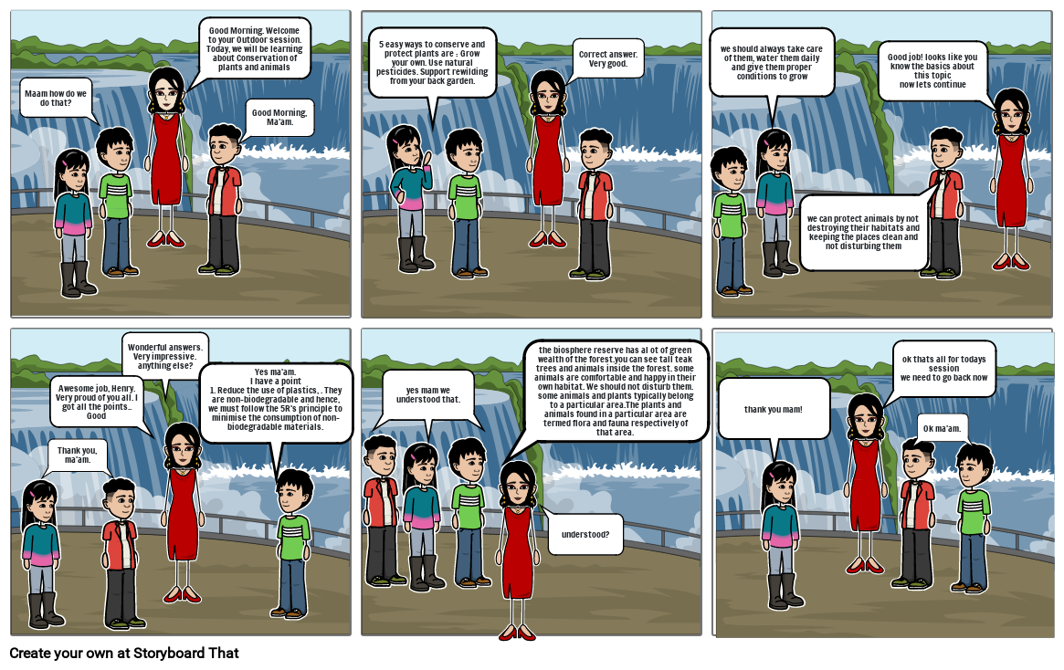 MA - COMIC STRIP ON CONSERVATION OF PLANTS & ANIMALS