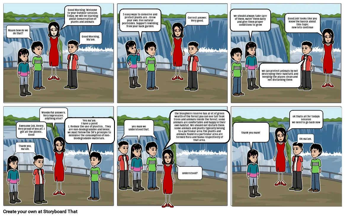 MA - COMIC STRIP ON CONSERVATION OF PLANTS & ANIMALS