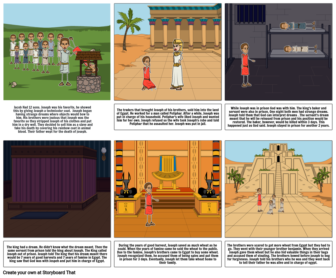 The Story Of Joseph Storyboard por 9be2808f