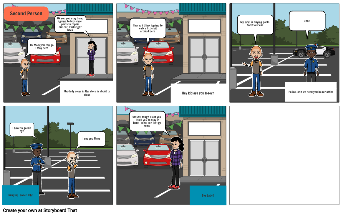 Second Person comic strip Storyboard by 9c1e1bc0