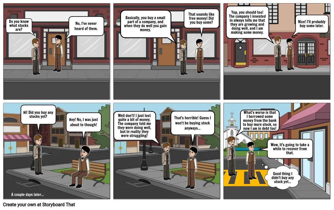 Social Studies Great Depression Comic Strip