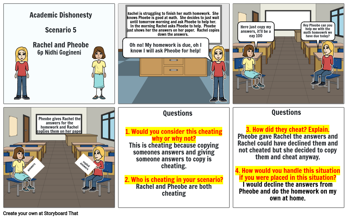 Academic Dishonesty Storyboard