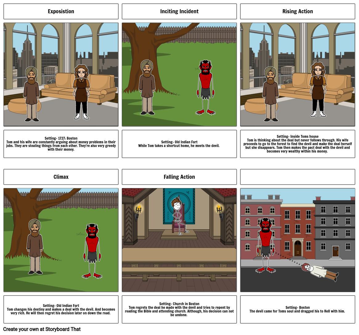 The Devil And Tom Walker Storyboard- Natalee Davis