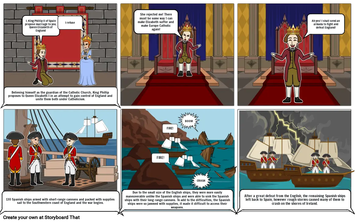 Spanish Armada Storyboard