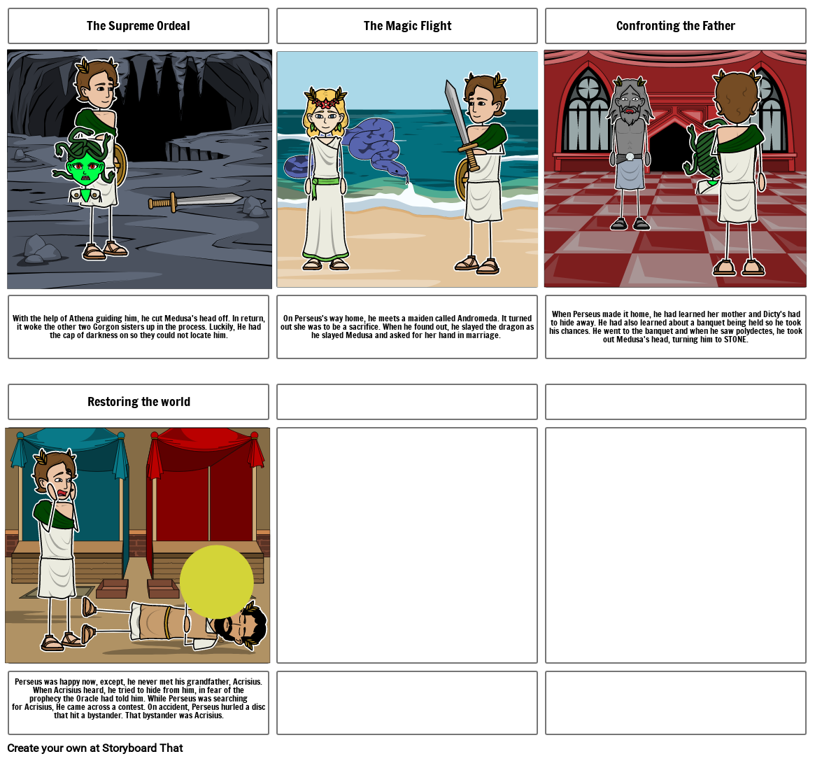 Perseus and Medusa 2 Storyboard by 9ca412e3