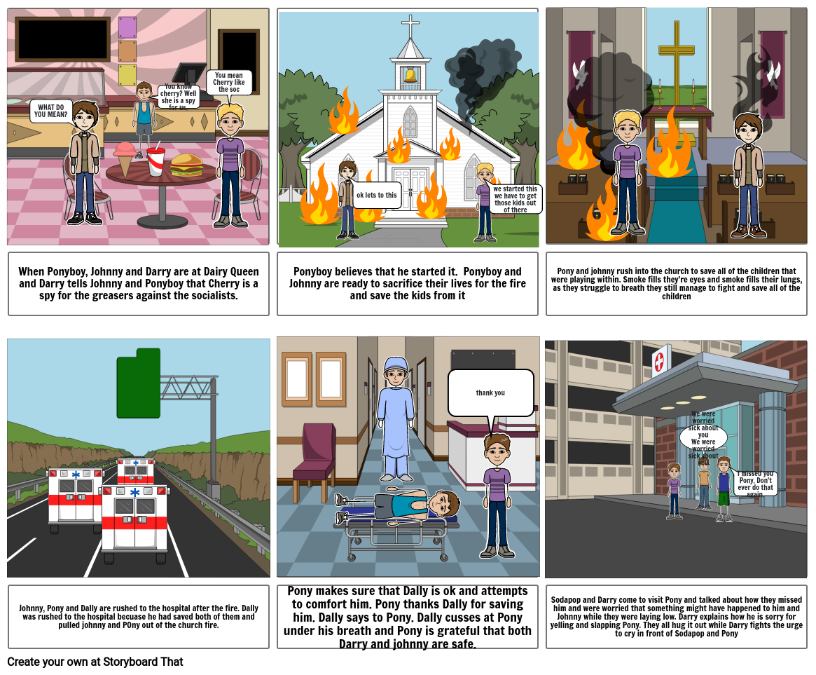 chapter 6 the outsiders events Storyboard by 9cbf3053