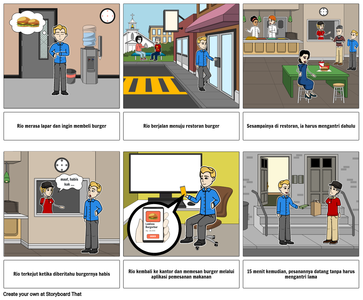 Food Order Storyboard