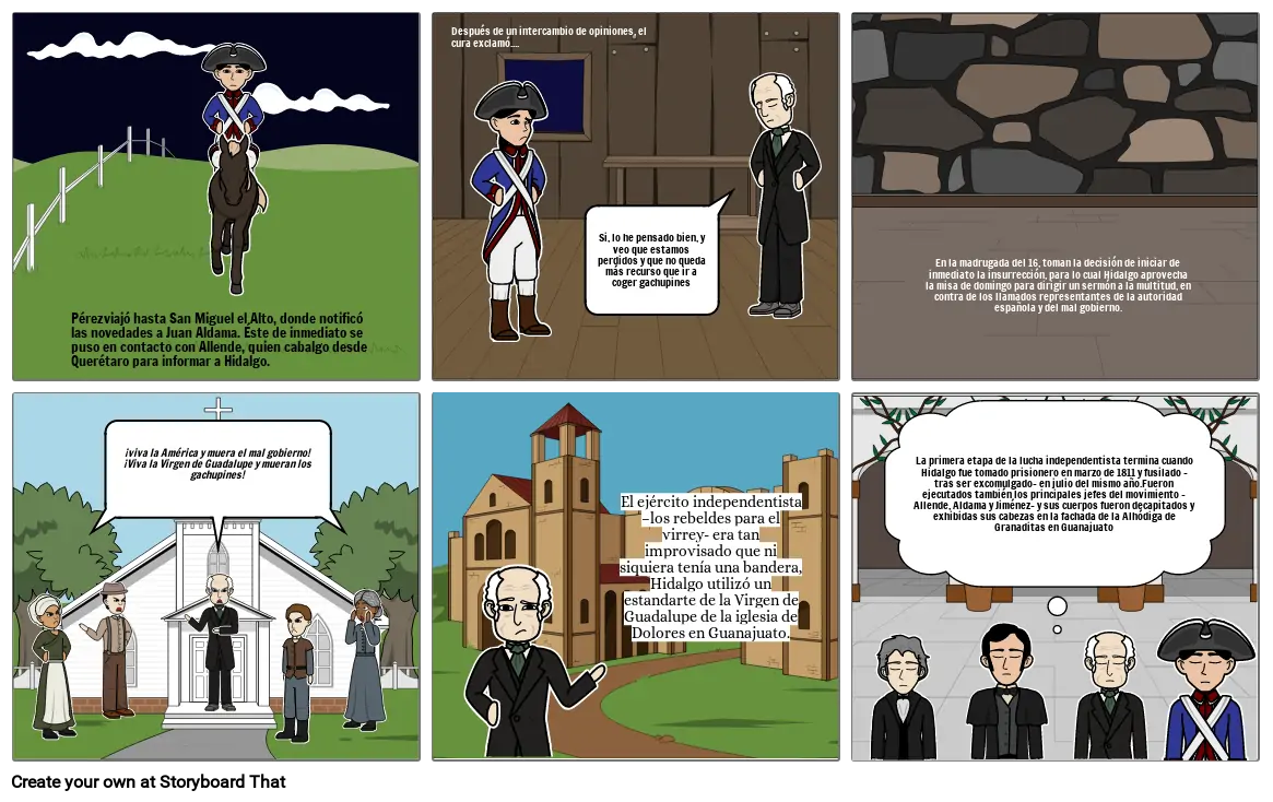 Independencia De Mexico Storyboard By 9cfef119