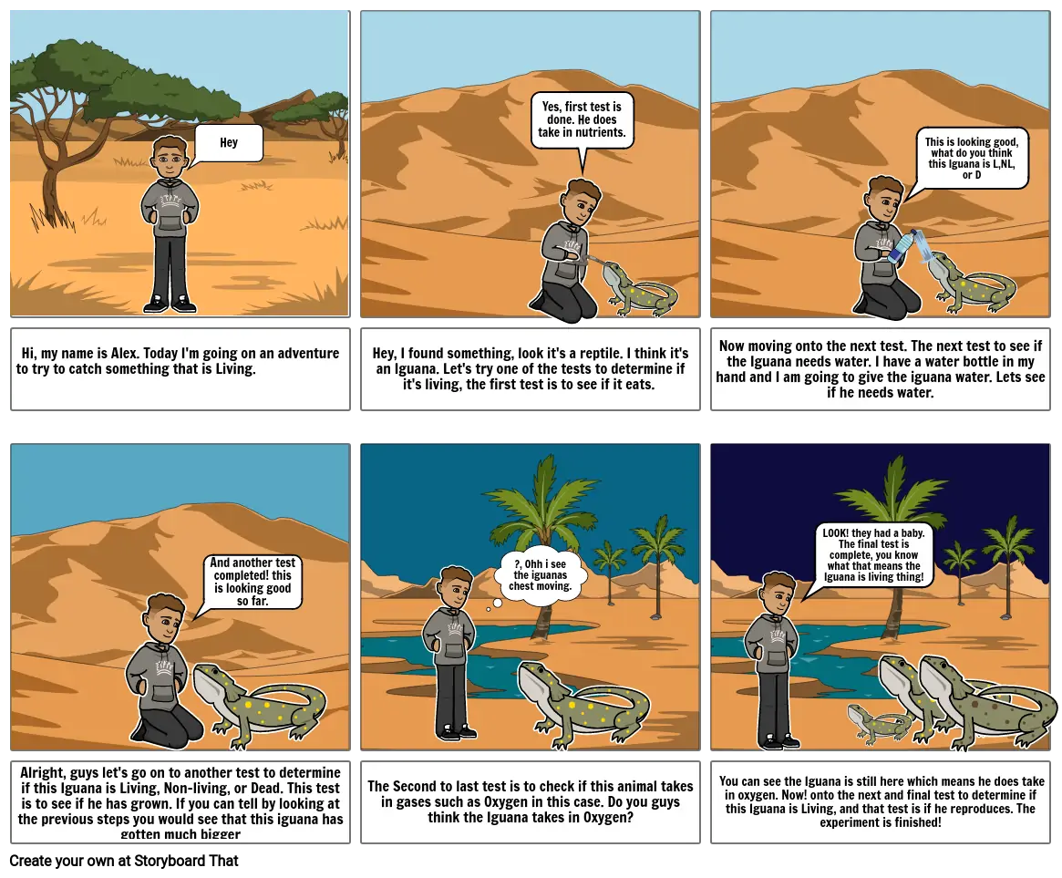 Life science living things comic strip