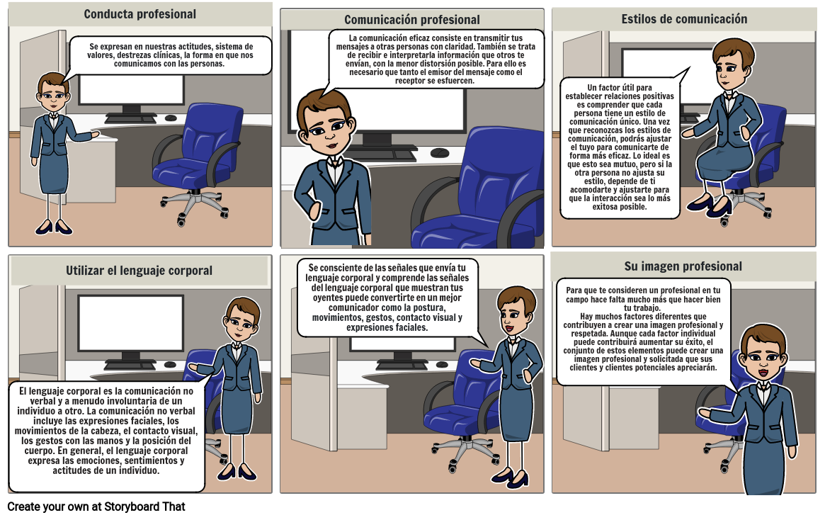 conducta profesional Storyboard by 9d531559