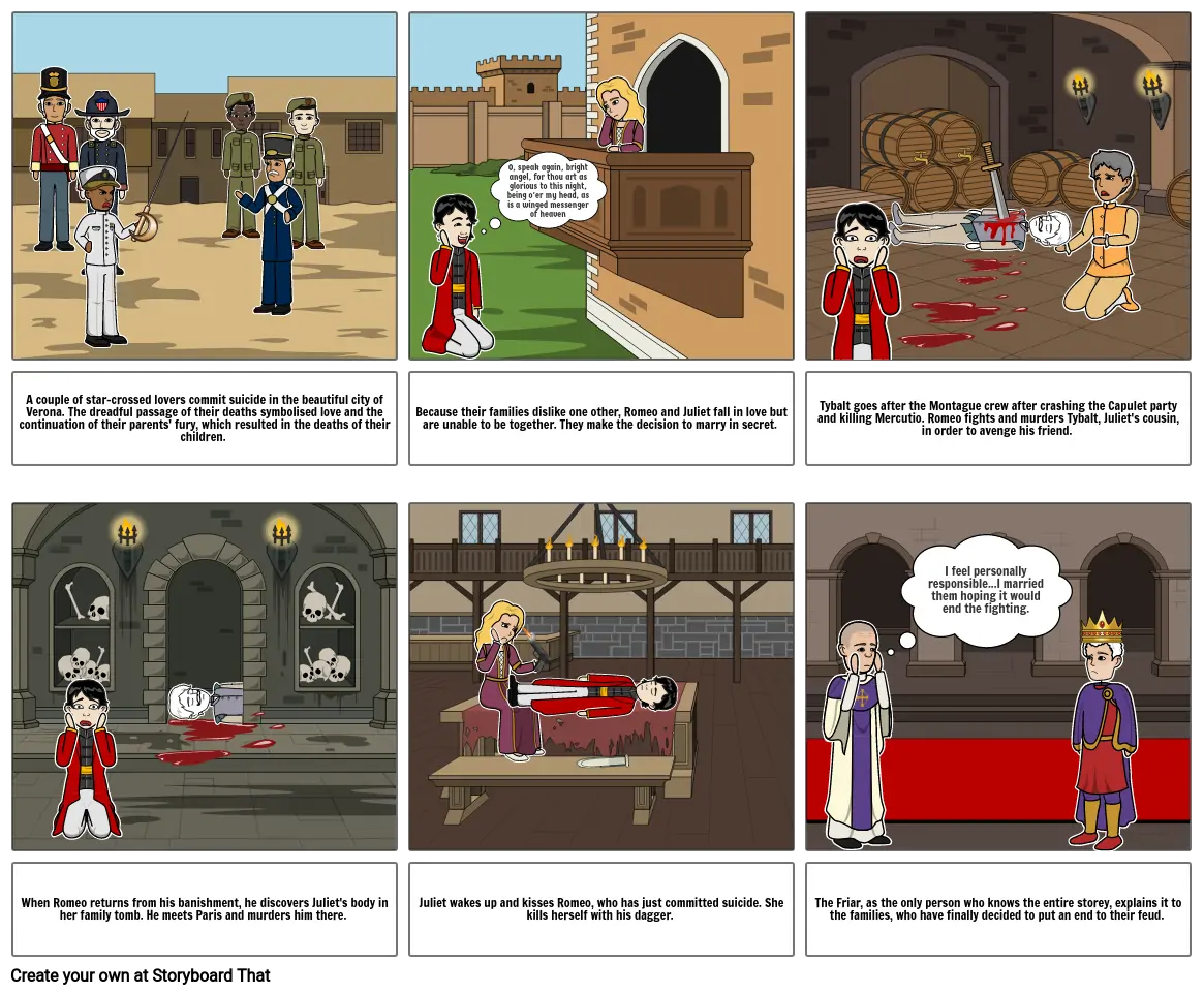 Romeo And Juliet Storyboard Storyboard By 9d966155