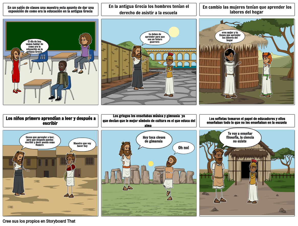 La educación en la antigua Grecia Storyboard by dad f