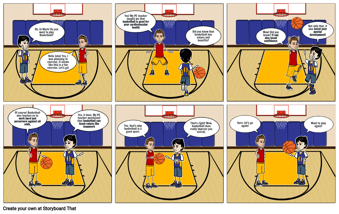 Basketball Values and Benefits Storyboard by 9dc59db0