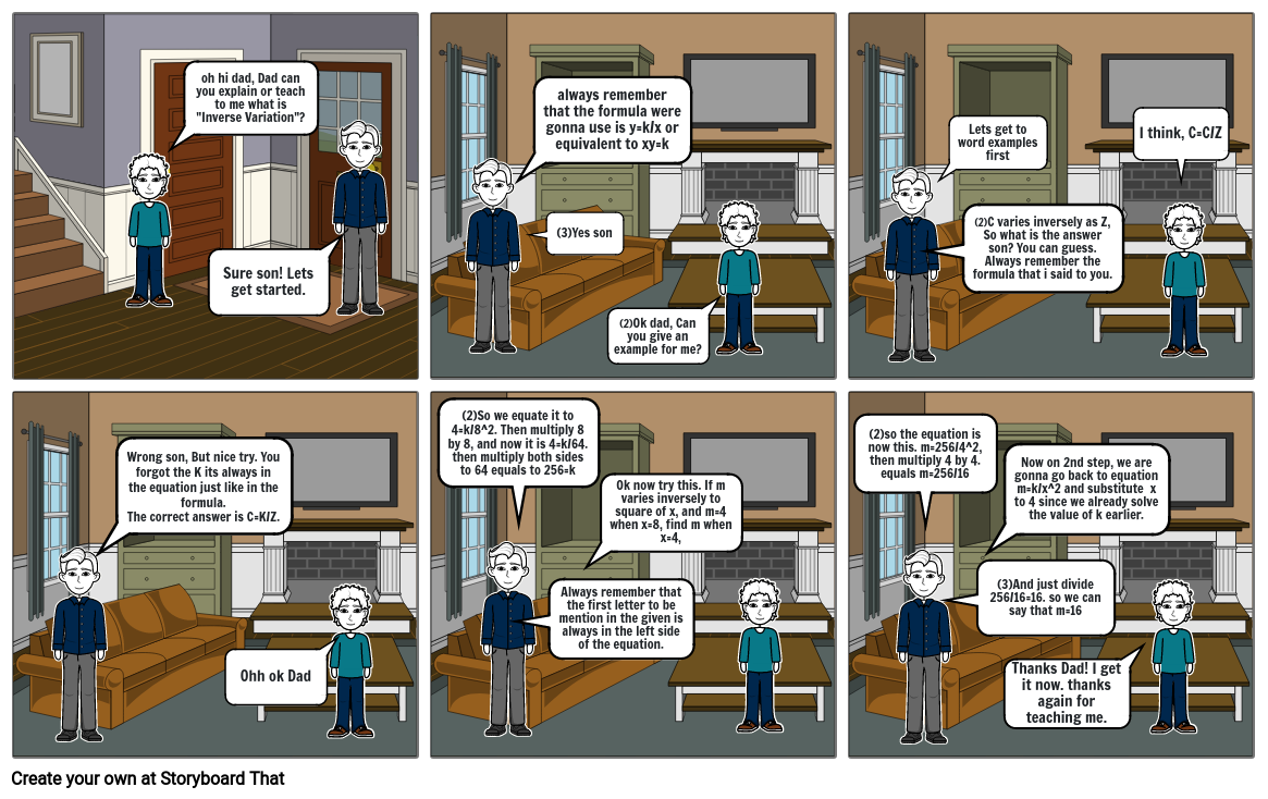 Comic Strip for Math Storyboard por 9e5416f0