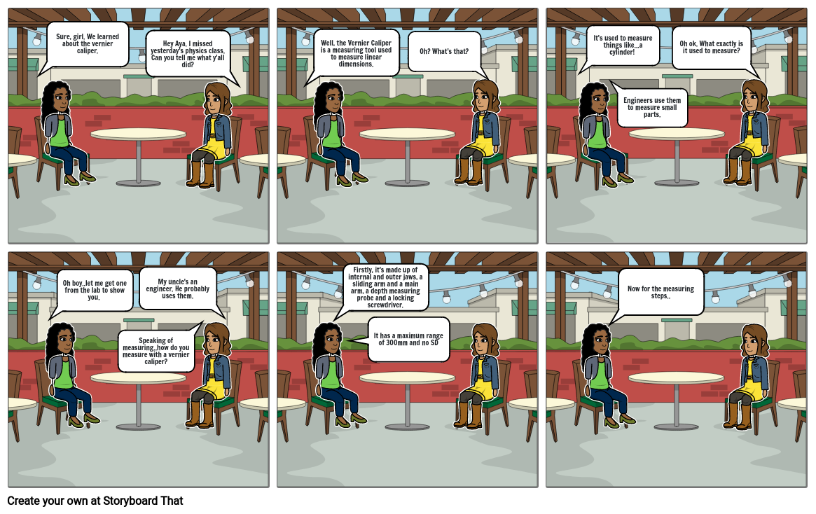 Physics Comic Strip Storyboard by 9e5eb7b5