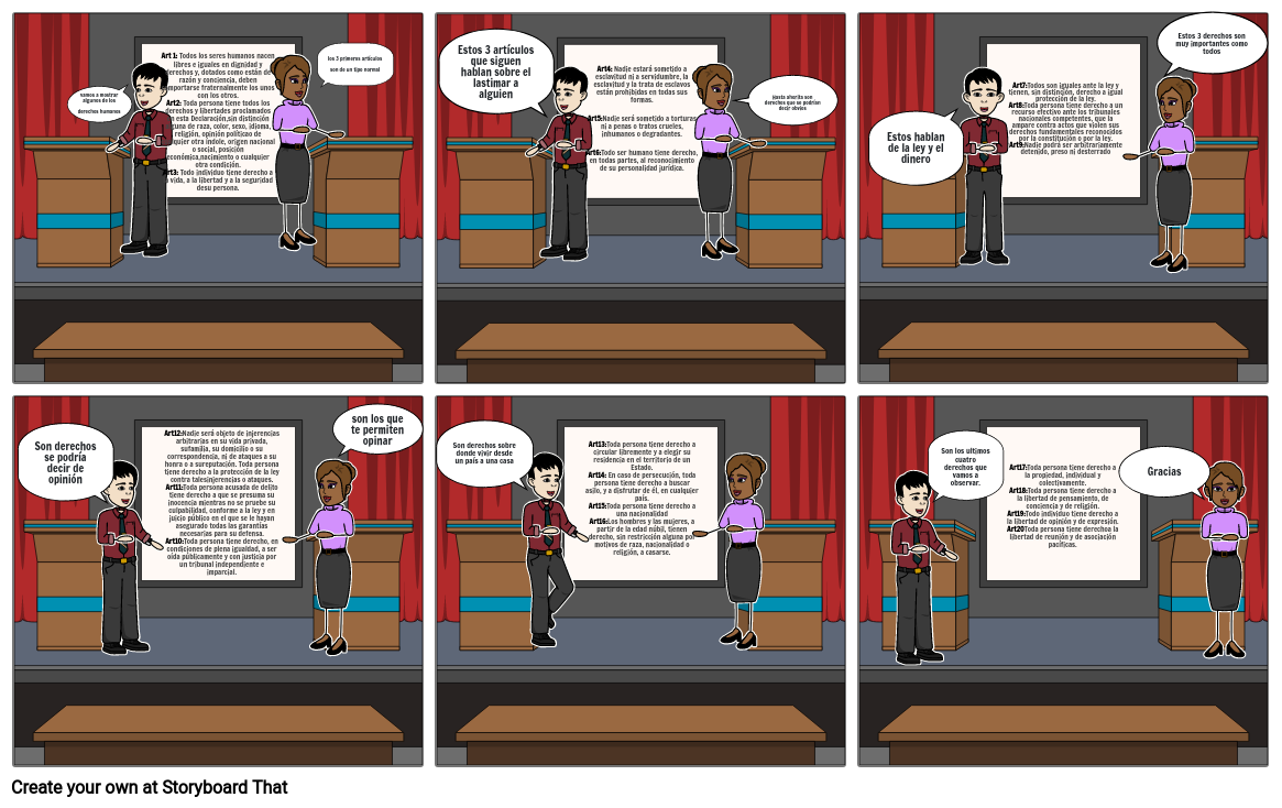 Los Derechos Humanos Storyboard By 9e5eea2e