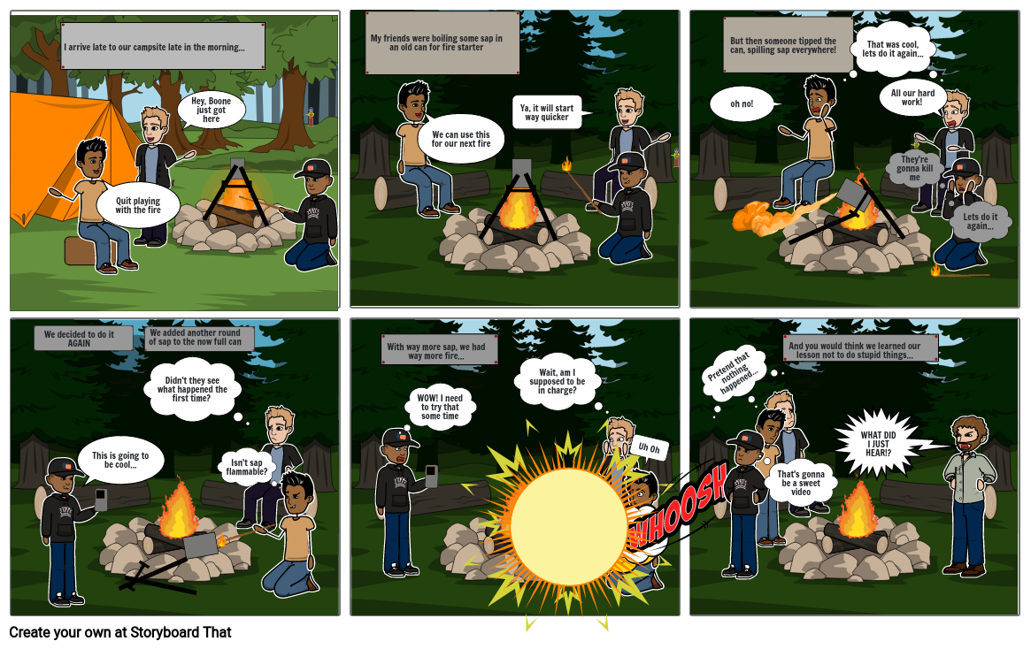 The Exploding can story Storyboard by 9e8ae5f8