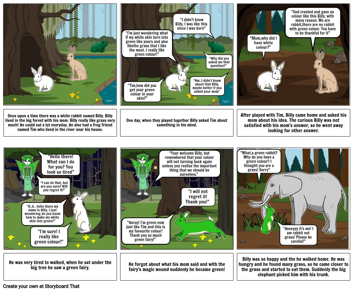 The Green Rabbit Storyboard by 9eb302bc