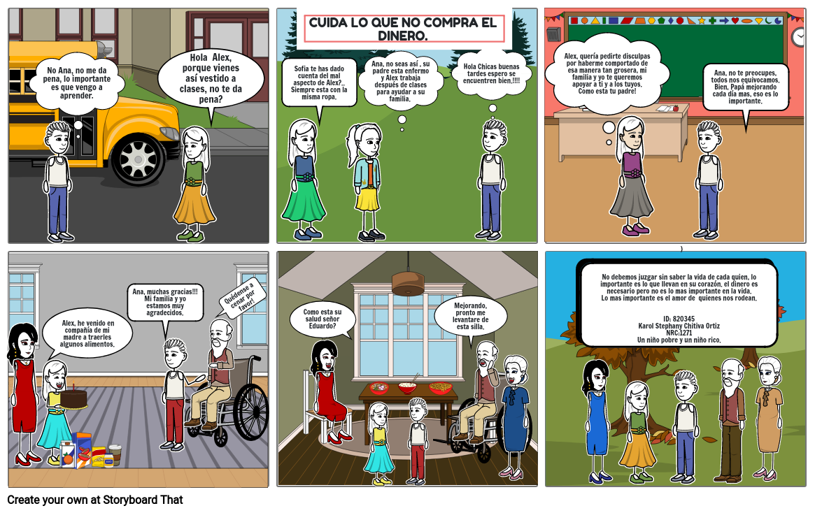 Un niño pobre y un niño rico Storyboard by 9ef0eea1