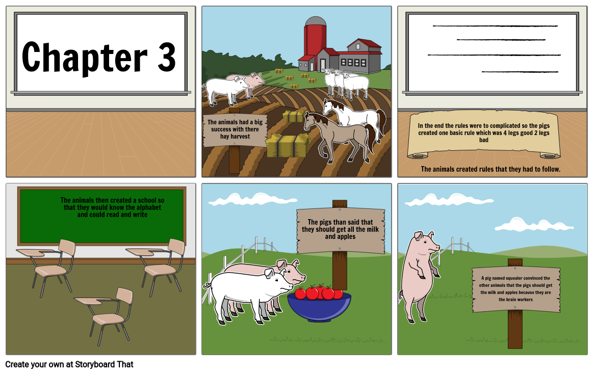 Chapter 3 Animal Farm Storyboard By 9ef4d0da