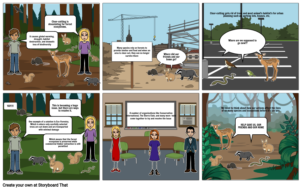 issue of biodiversity loss. Storyboard by 9ef65918