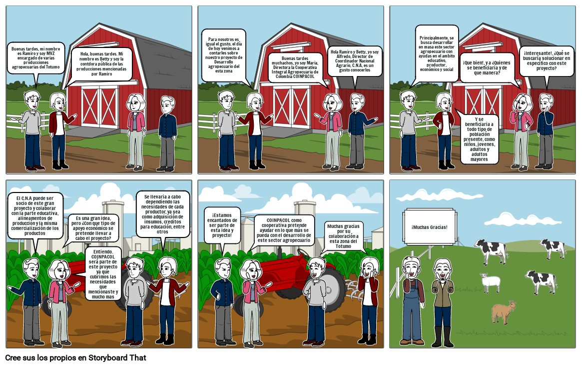 StoryBoard DESARROLLO DEL SECTOR AGROPECUARIO EN ZONA RURAL DEL TOTUMO