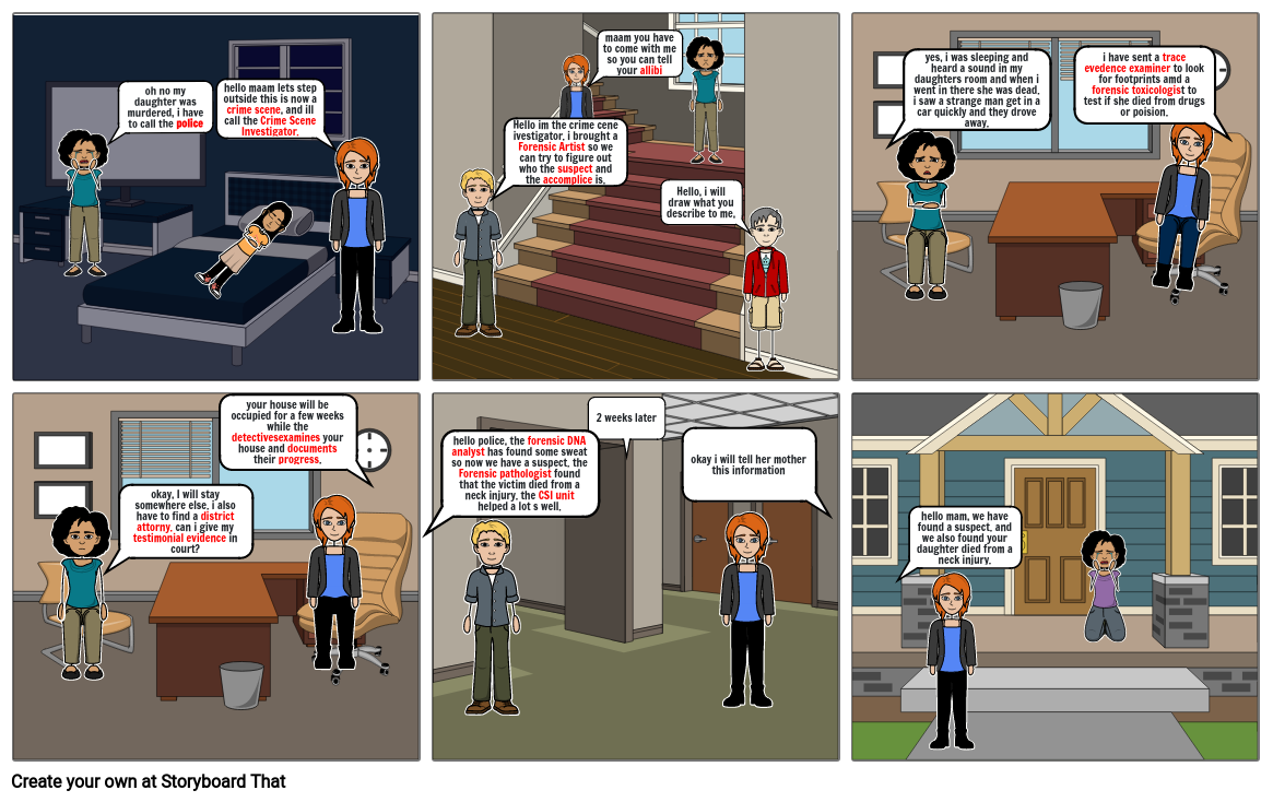 crime scene illustration Storyboard by 9f3cbe5a