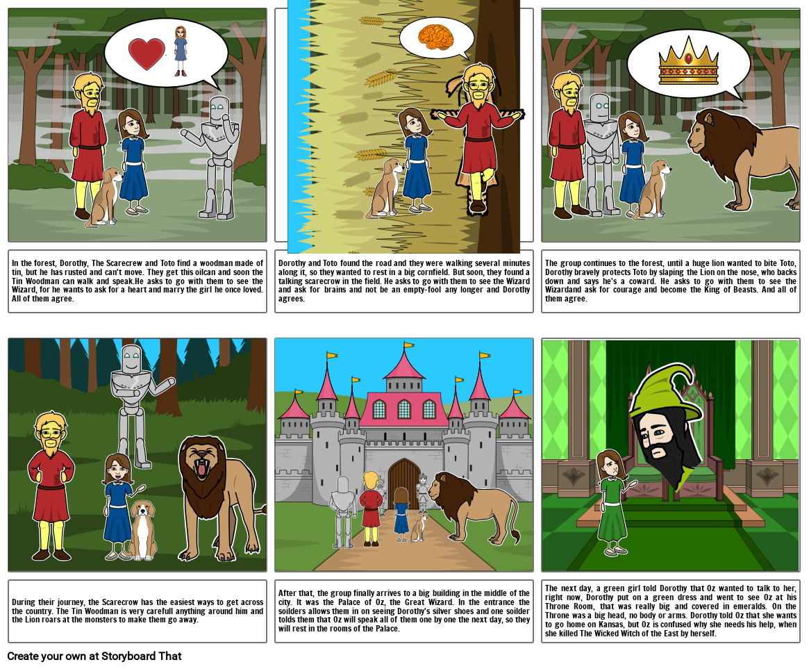 The wizard of oz Storyboard by 9f5108e6