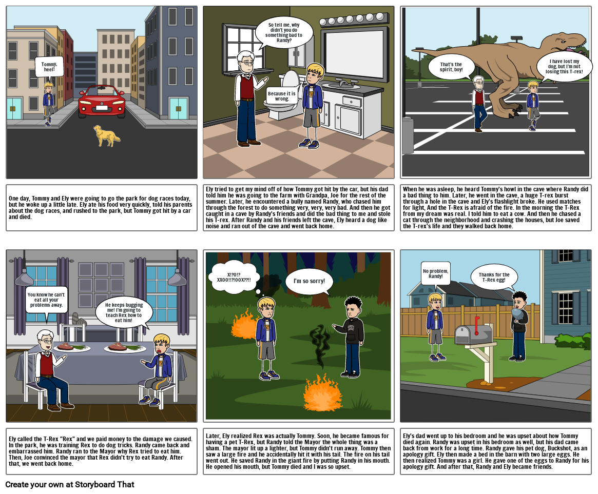 Theodore Partridge ELA 7 Q1 Project- Tommysaurus rex by Doug Tennapel