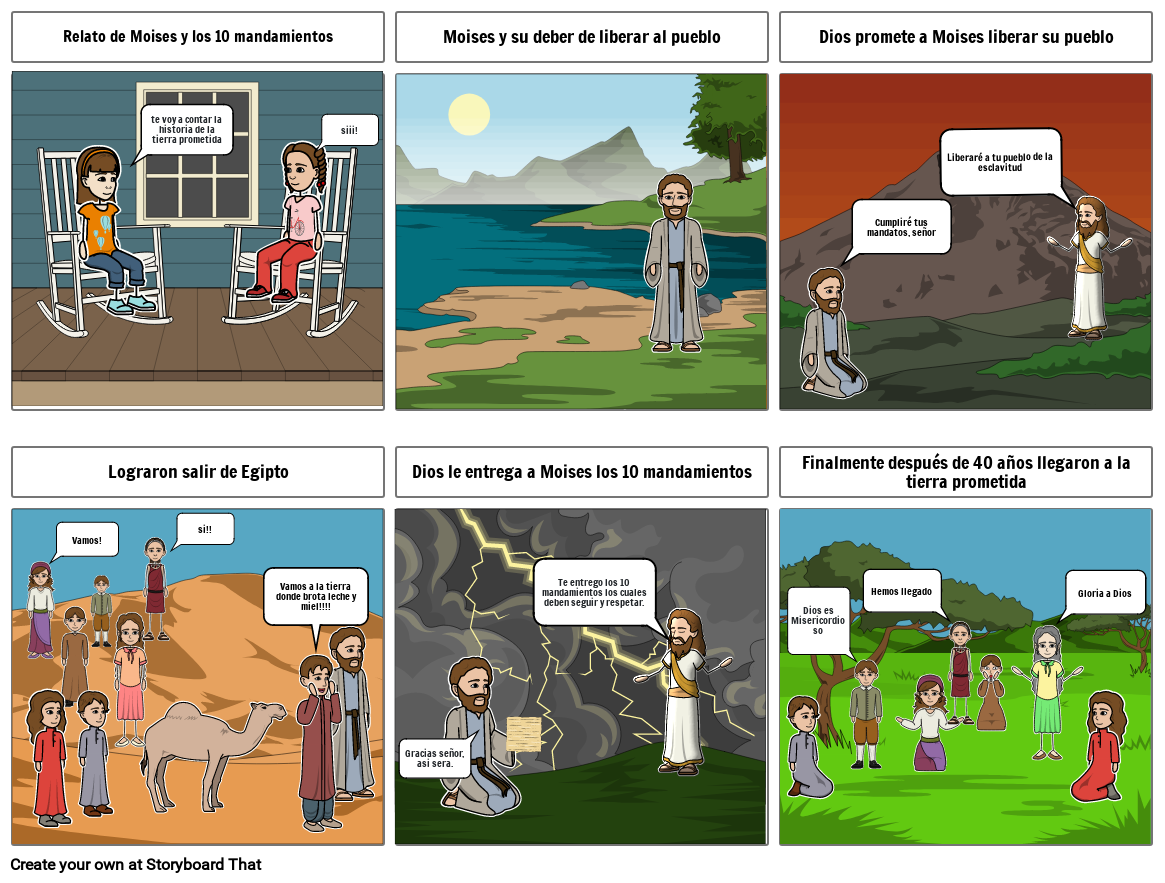 Moises y Los 10 mandamientos Storyboard by 9f6ee77d