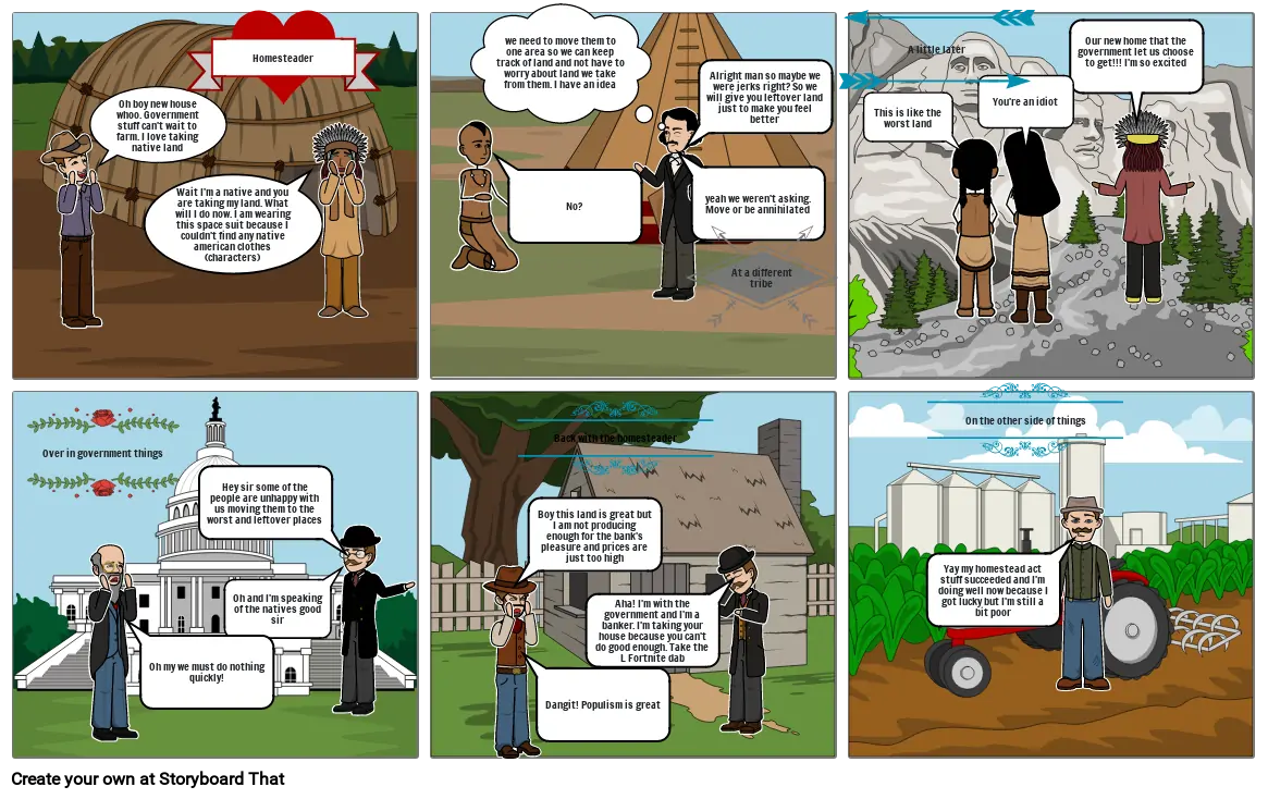 Homestead Act Storyboard by 9f793e82